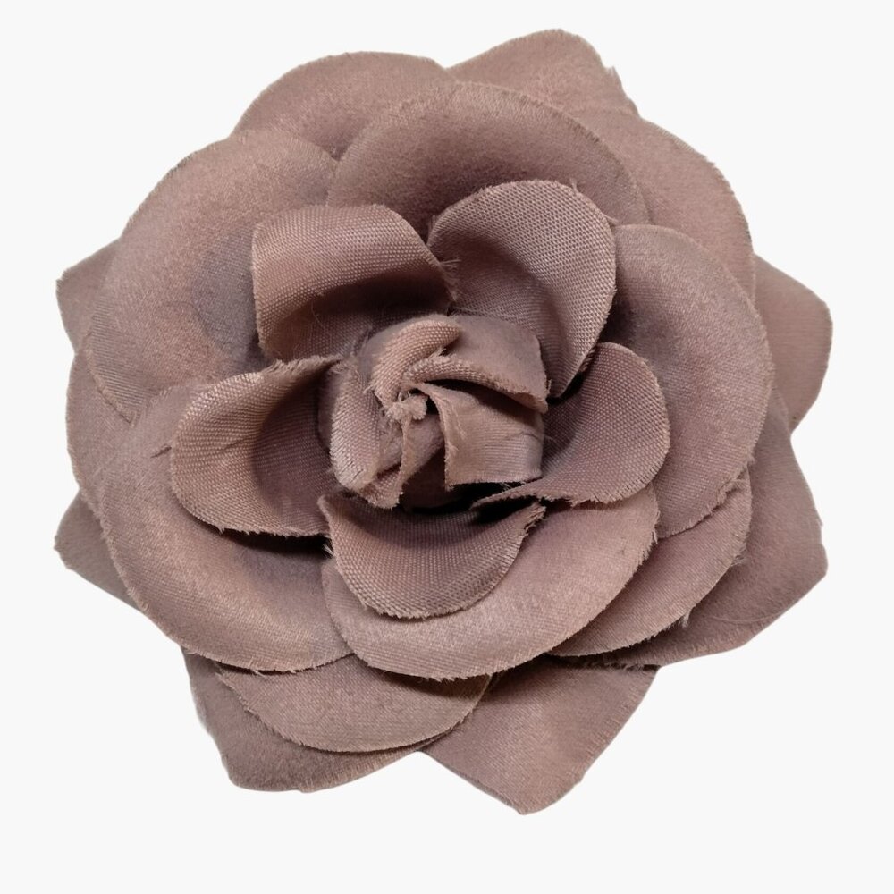Rose Hair Clip Dusty Mauve Taupe Vintage Hairpin Boho Statement Wedding Festival